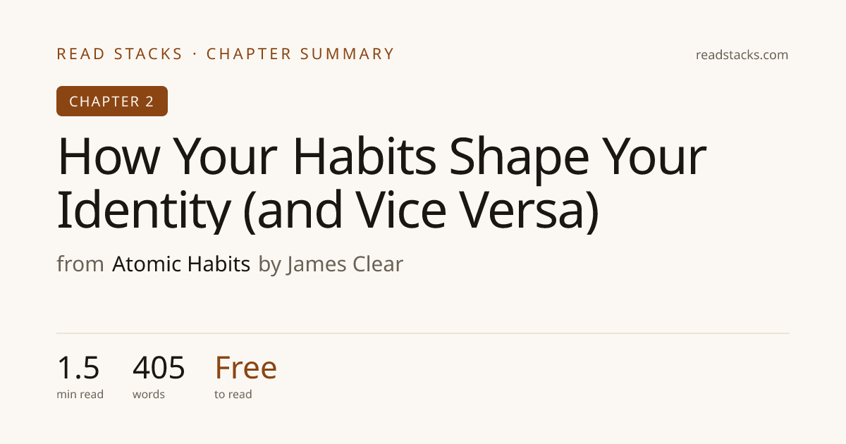 How Your Habits Shape Your Identity (and Vice Versa) — Atomic Habits ...
